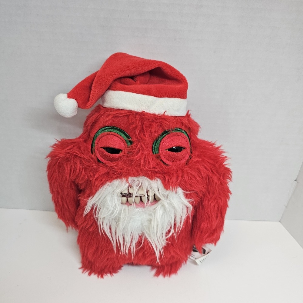 Fuggler Funny Ugly Monster Festive Fuggs Series Christmas Santa Stuffed 9" Plush